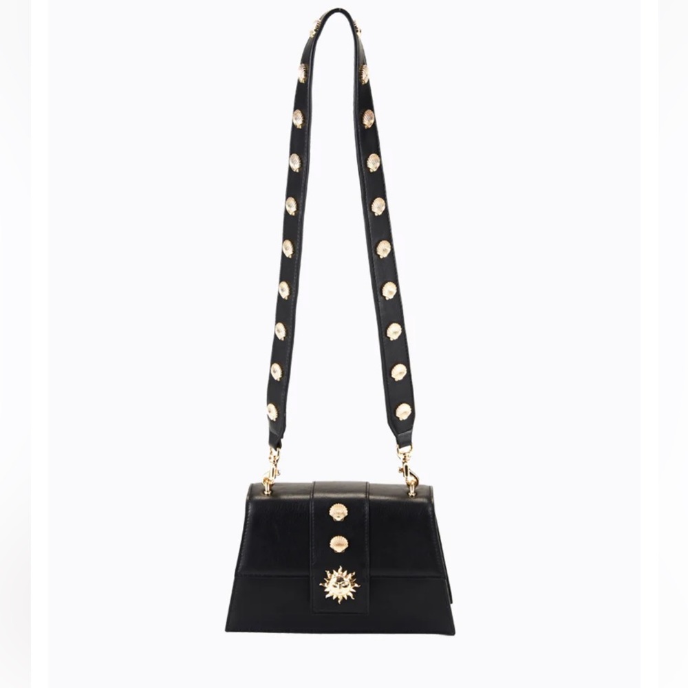 Poppy Lissiman Tamarama Bag - Black Leather & Gold Shell